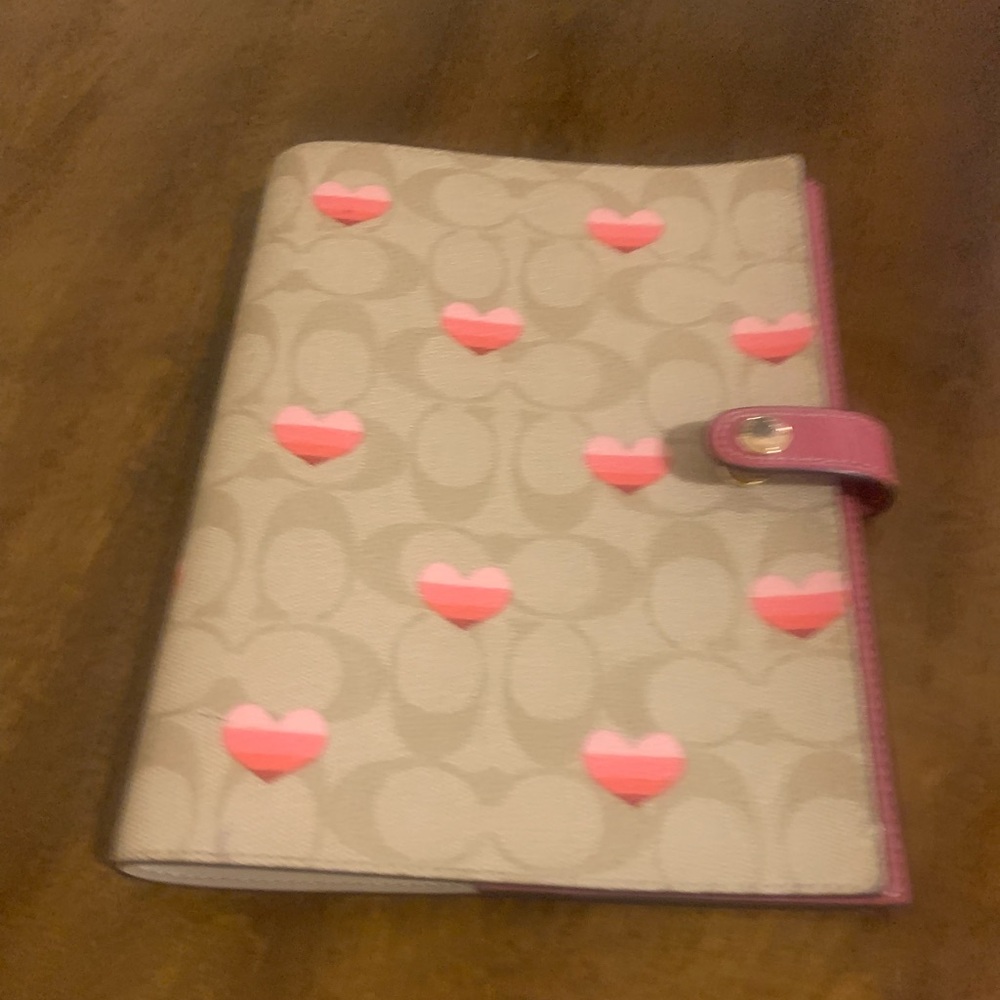 Coach notebook with hearts Cover only